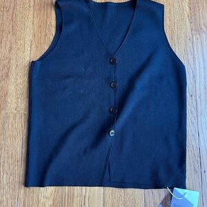 Black Button-Up Vest